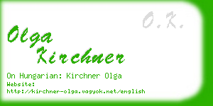 olga kirchner business card